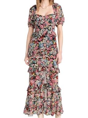NWT WAYF Cici Bustier Tier Maxi Dress XS